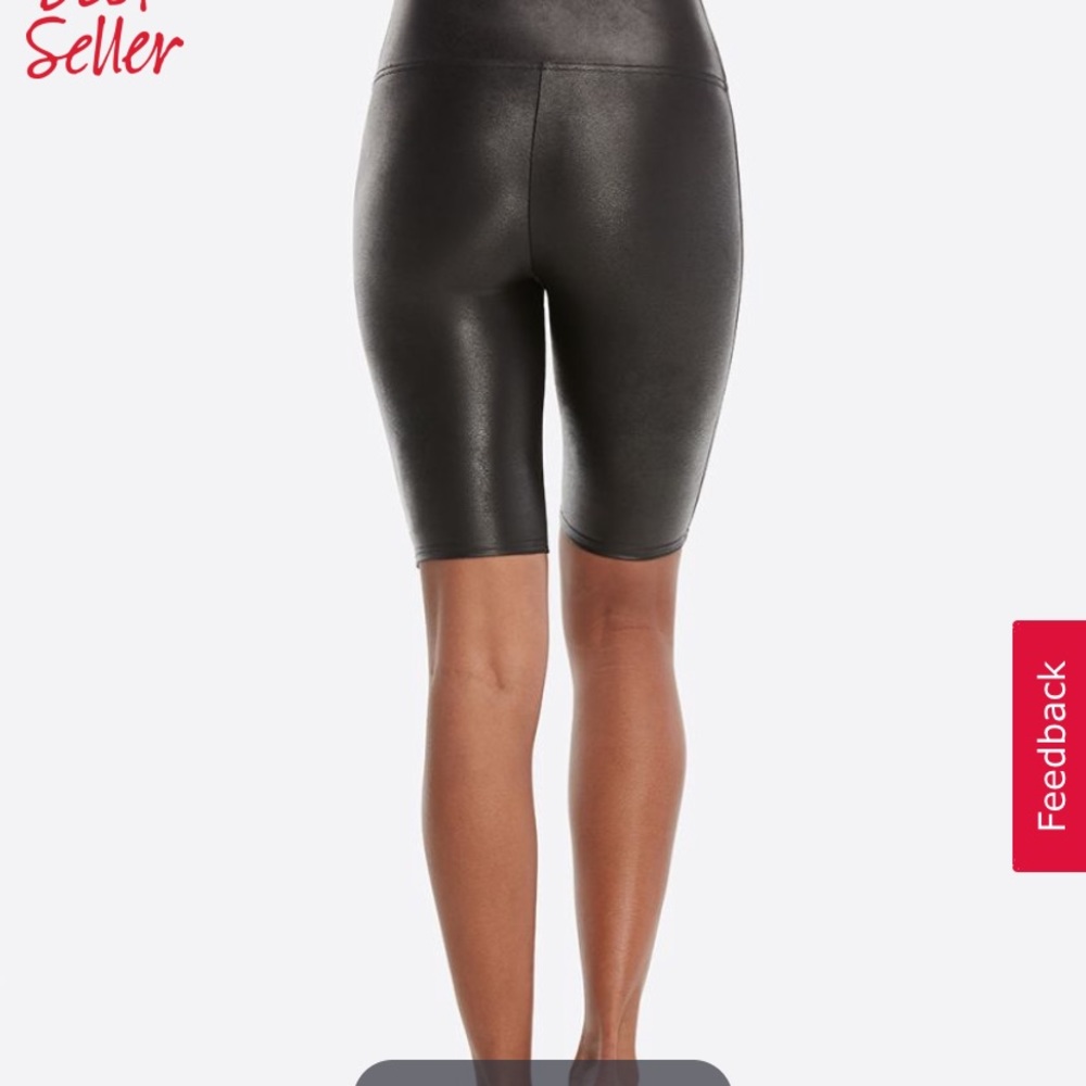 Spanx Faux Leather Biker Shorts